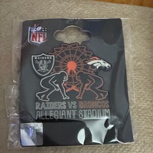NWOT NFL Raiders vs Broncos Pin Allegiant Stadium LV